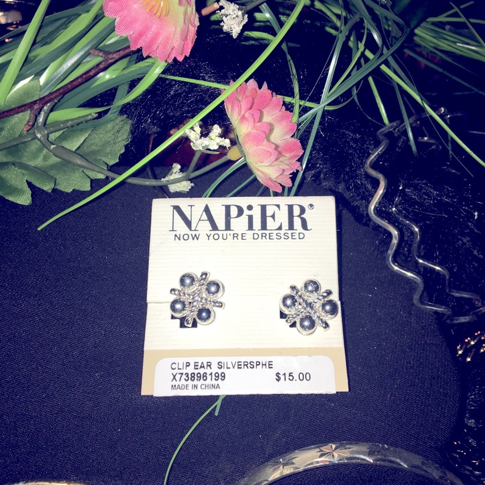 🎁 Napier Silver Hugs Earrings 🎁